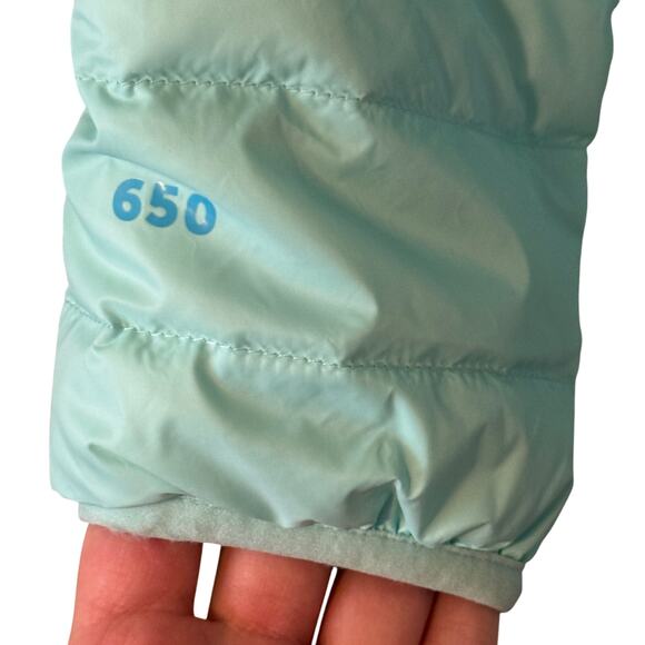 Eddie Bauer Lightweight Down Green Puffer Jacket Girls Size Medium (7/8) - Picture 5 of 9